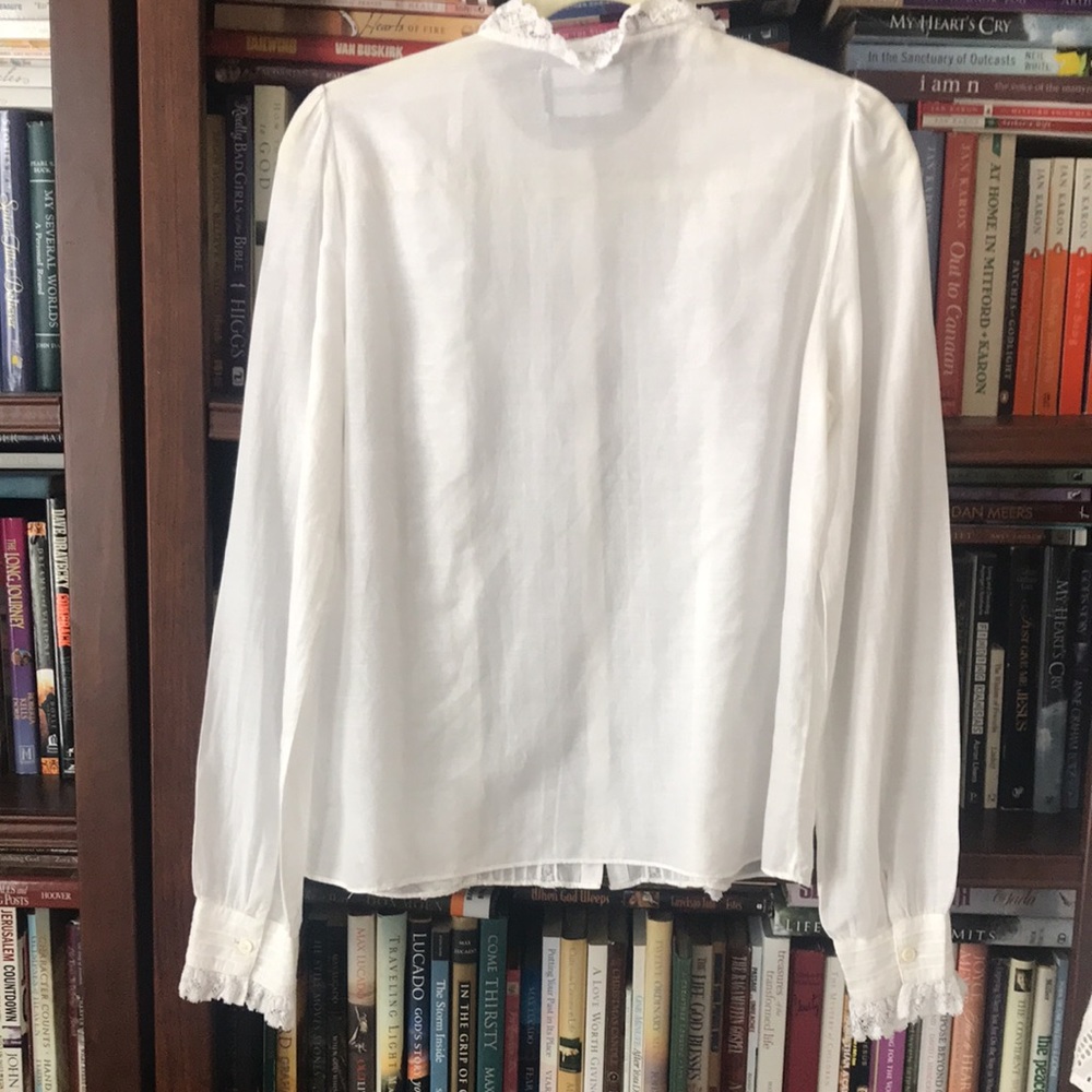 Zadig & Voltaire Deluxe White Feminine Button-down White Blouse - Picture 2 of 9
